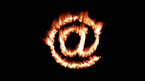 At-Zeichen-Symbol-Heiß-Text-Marke-Branding-Eisen-Metall-Flammende-Hitze-Flammen-4k